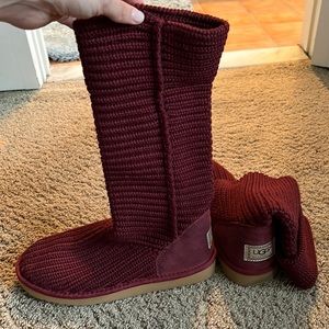 UGG - classic crochet tall - rum raisin - SIZE 8